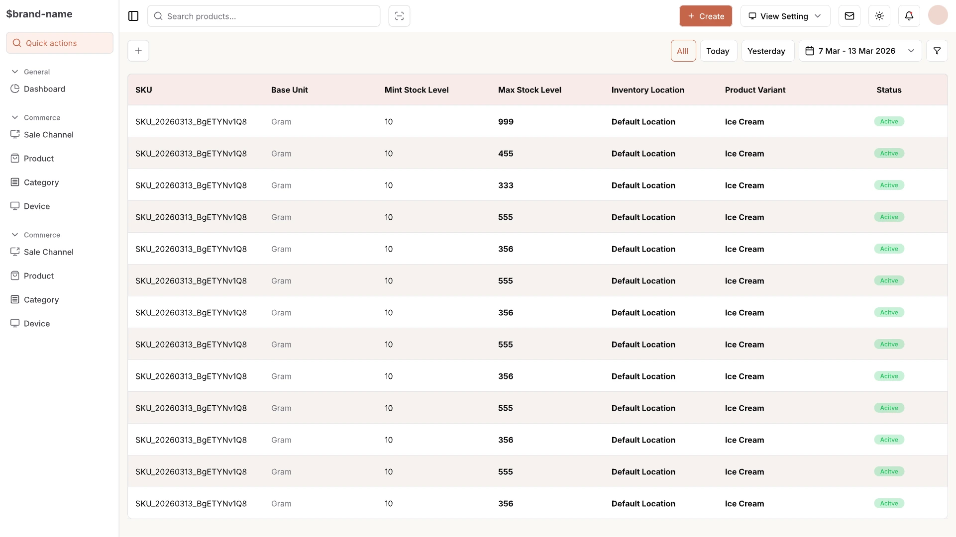 Inventory management feature