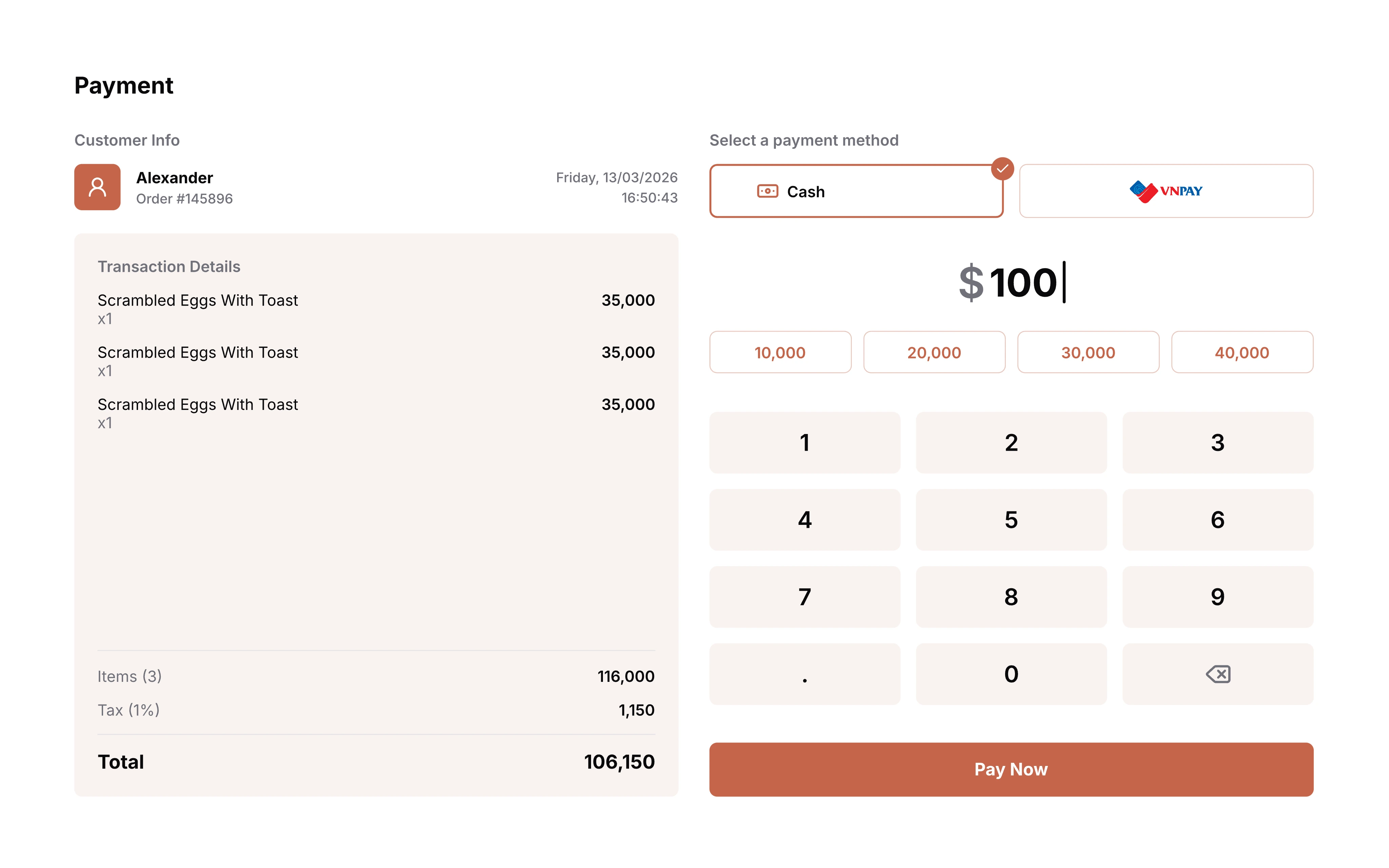 Payment management feature