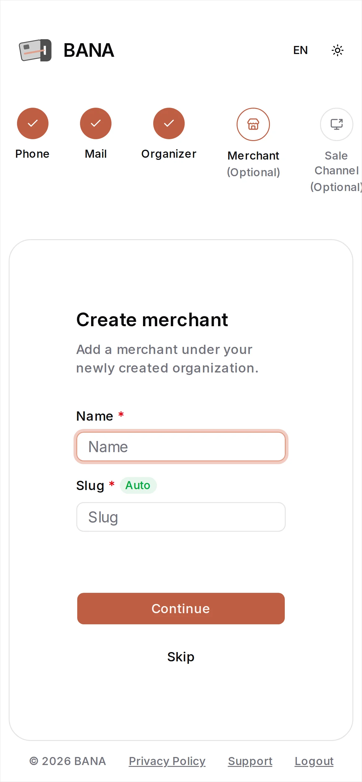 Create shop