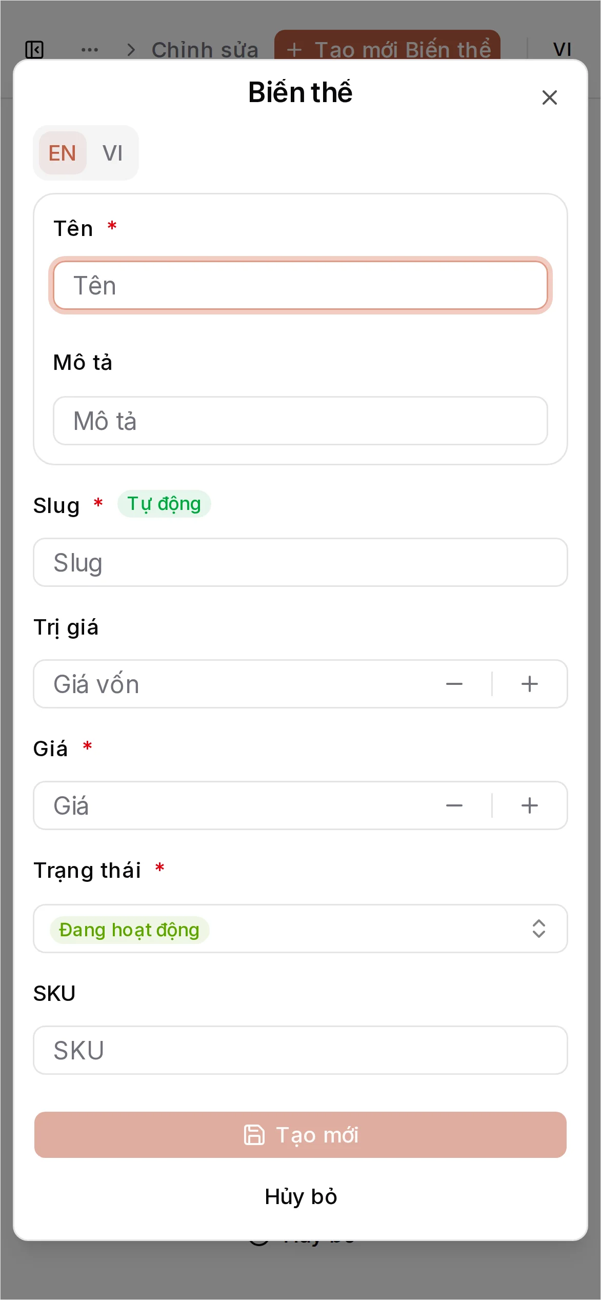 Form biến thể
