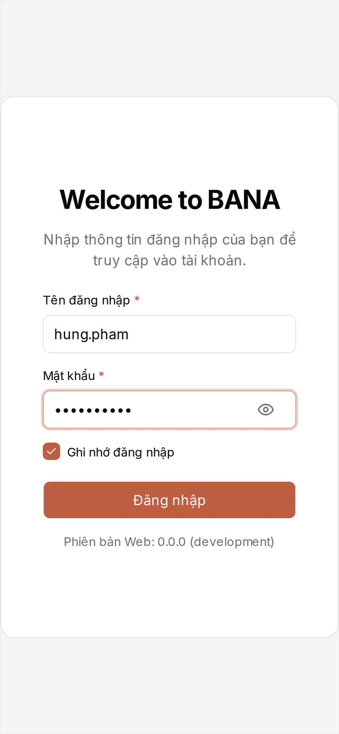 Màn đăng nhập POS