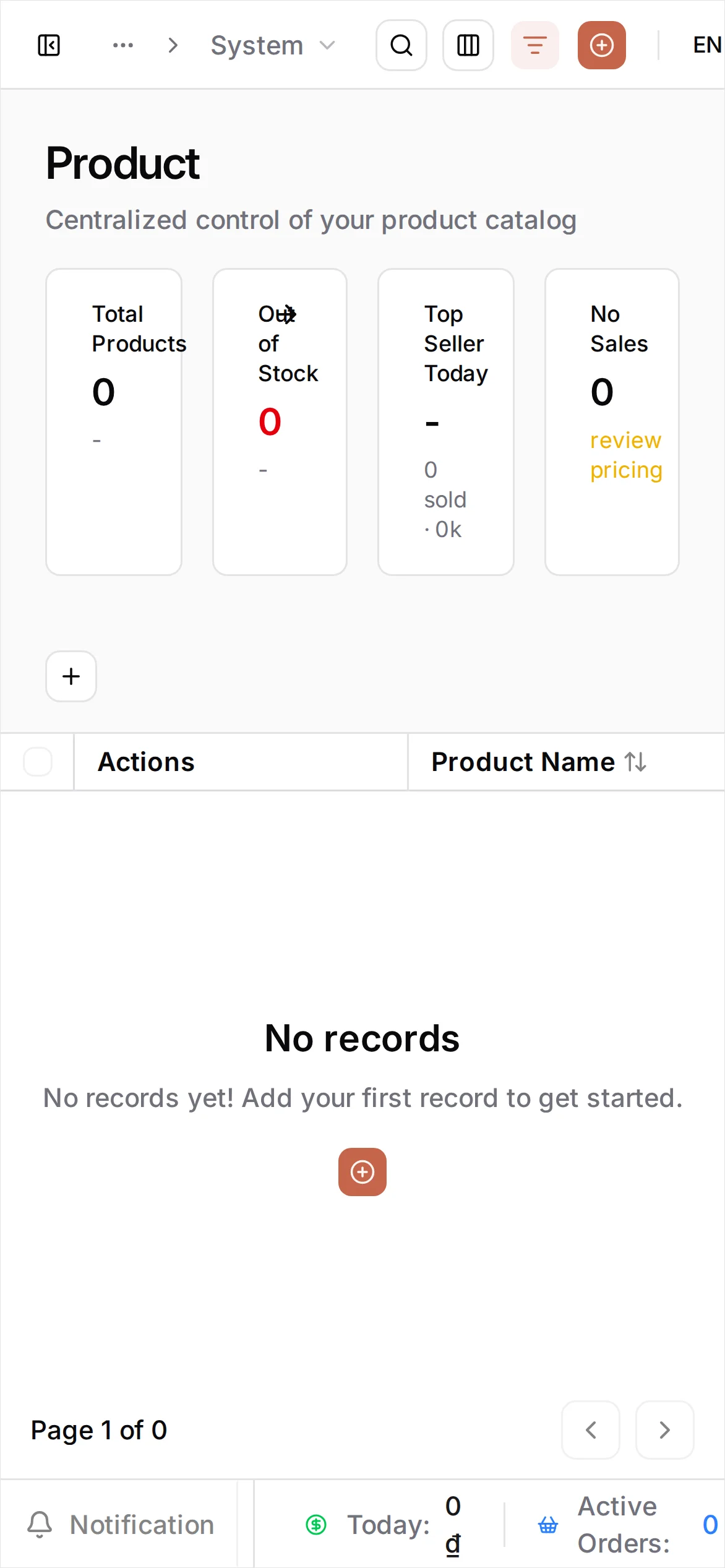 The product list showing all eleven Cà Phê Sài Gòn products across the Đồ uống and Đồ ăn categories, each Activated